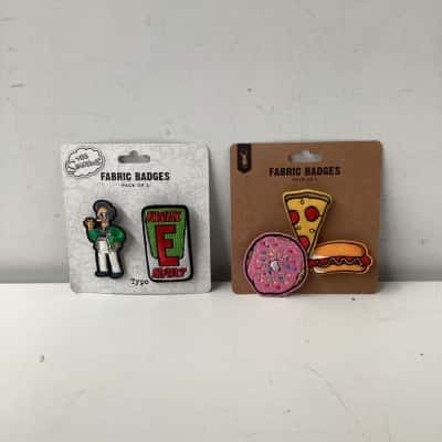 NEW - The Simpsons and Food Fabric Badges