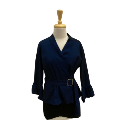 Liz Jordan Wrap Blouse.  Size M 