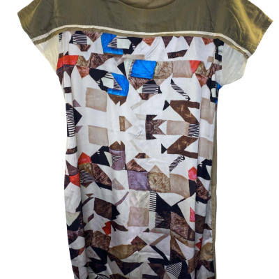 Gabriella Frattini Womens Top Size 14 Brown / Multicoloured 