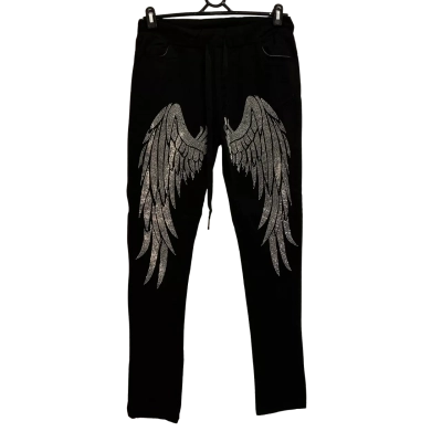 Bottega Moda Womens  Size 10 Pants Black  / Silver 