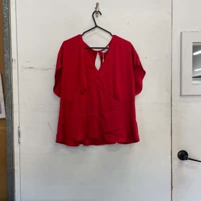 Estelle Womens  Size 22 Blouse Red 
