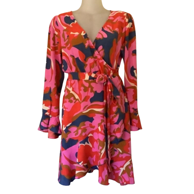 Mister Zimi   Elke Wrap Dress.  Sugar Maple.   Size 10 