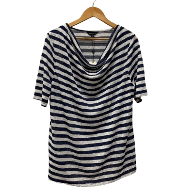 Maggie T Womens  Size 20 T-shirts Navy Blue / Striped / White 