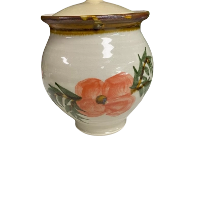 Pottery Jar w/Lid 