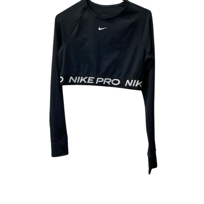 Nike Womens  Size L T-Shirt Black crop long sleeve   