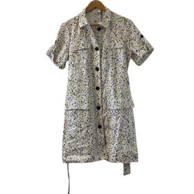 Marcs Women's Ivory Multi Size 10/M Falling Flowers Linen Dress (**Brand New** RRP $249.95)