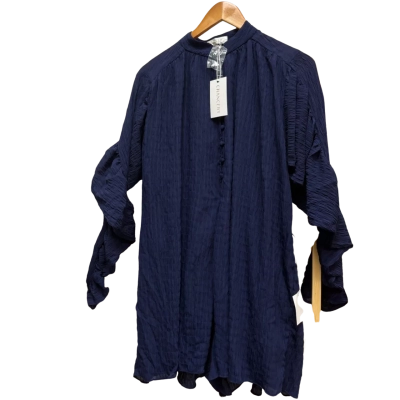 NWT CHANCERY Womens  Size 14 Long Sleeve Playsuit Navy Blue 