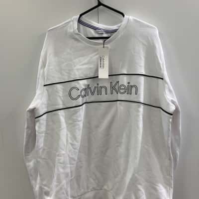 Calvin Klein Unisex  Size XXL Crew Neck Jumper White 