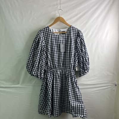 Reux Womens Size 16 Mini Dress Black / White BNWT 