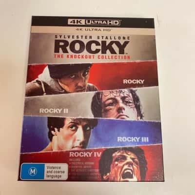 4K Ultra HD 4 Disc Set/ Sylvester Stallone - Rocky: The Knockout Collection - Mint