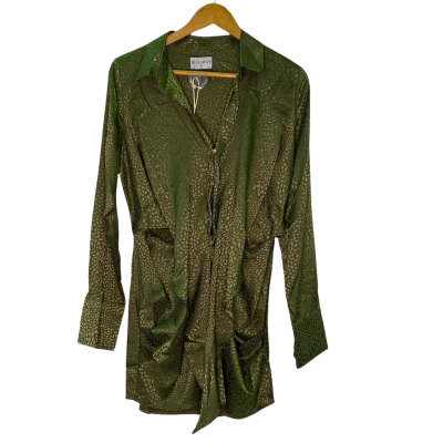 RW Runaway Womens  Size 10 Long Sleeve Dress Green 
