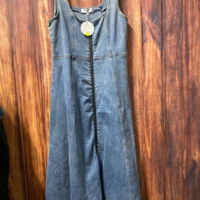 Serafina   Size 12 Blue stretch denim dress new 