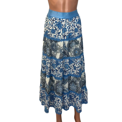 Alice + Olivia Womens skirt Size 0 Blue / Multicoloured / White 