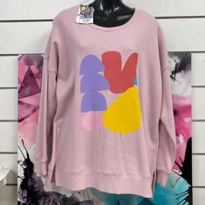 Elm Xander Abstract Crew Jumper - Size 12 (Brand New)