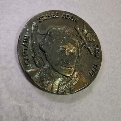 Captain James Cook Bicentenary bronze medallion coin