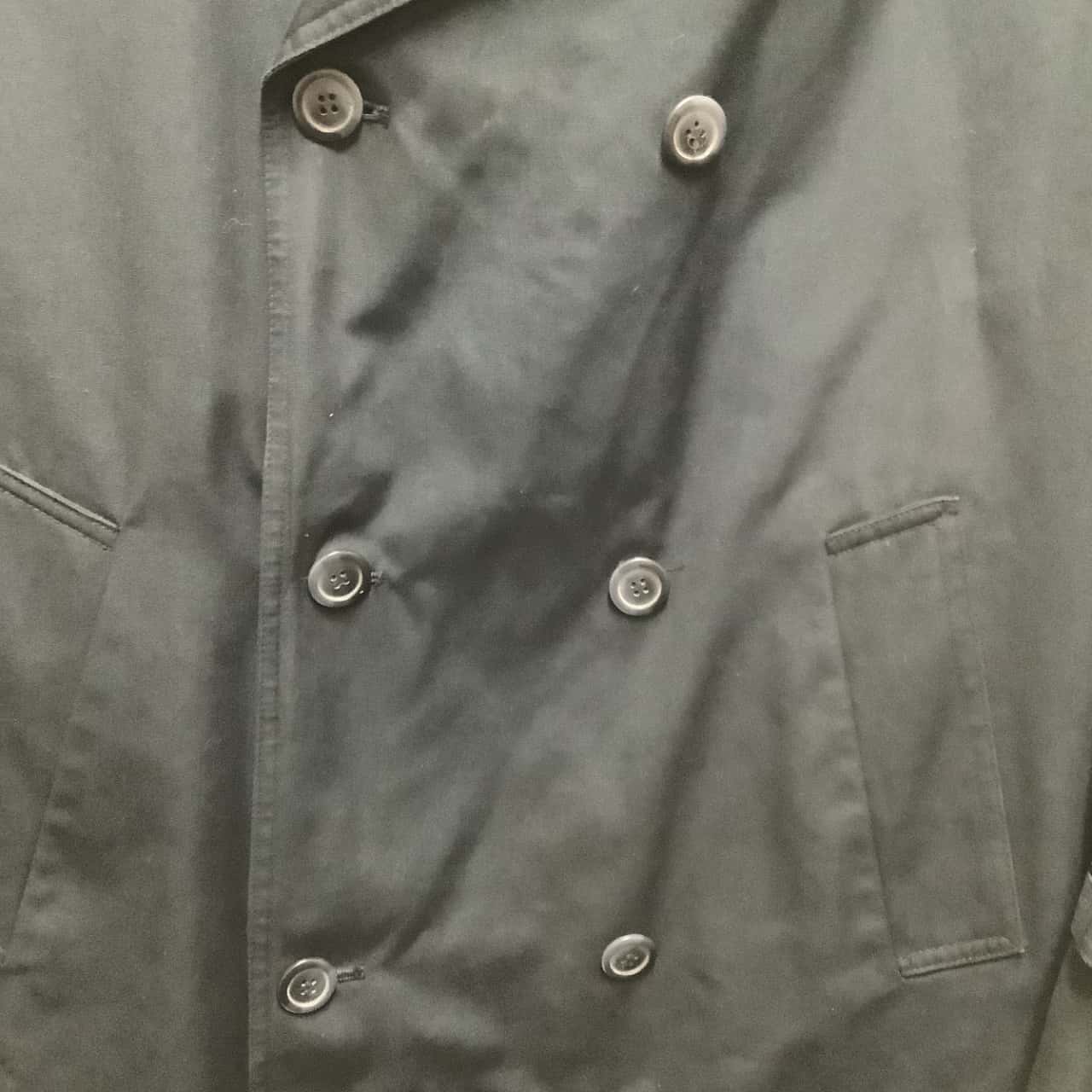 London Fog Mens Black Trench Coat Size 97R(s)