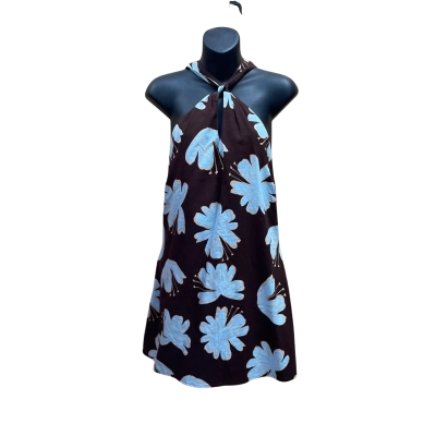 Subtitled Womens  Size L Halter Neck Dress Black  / Brown / Floral 