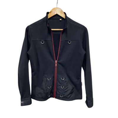  Womens  Size XL Track Jacket Black  / Red 