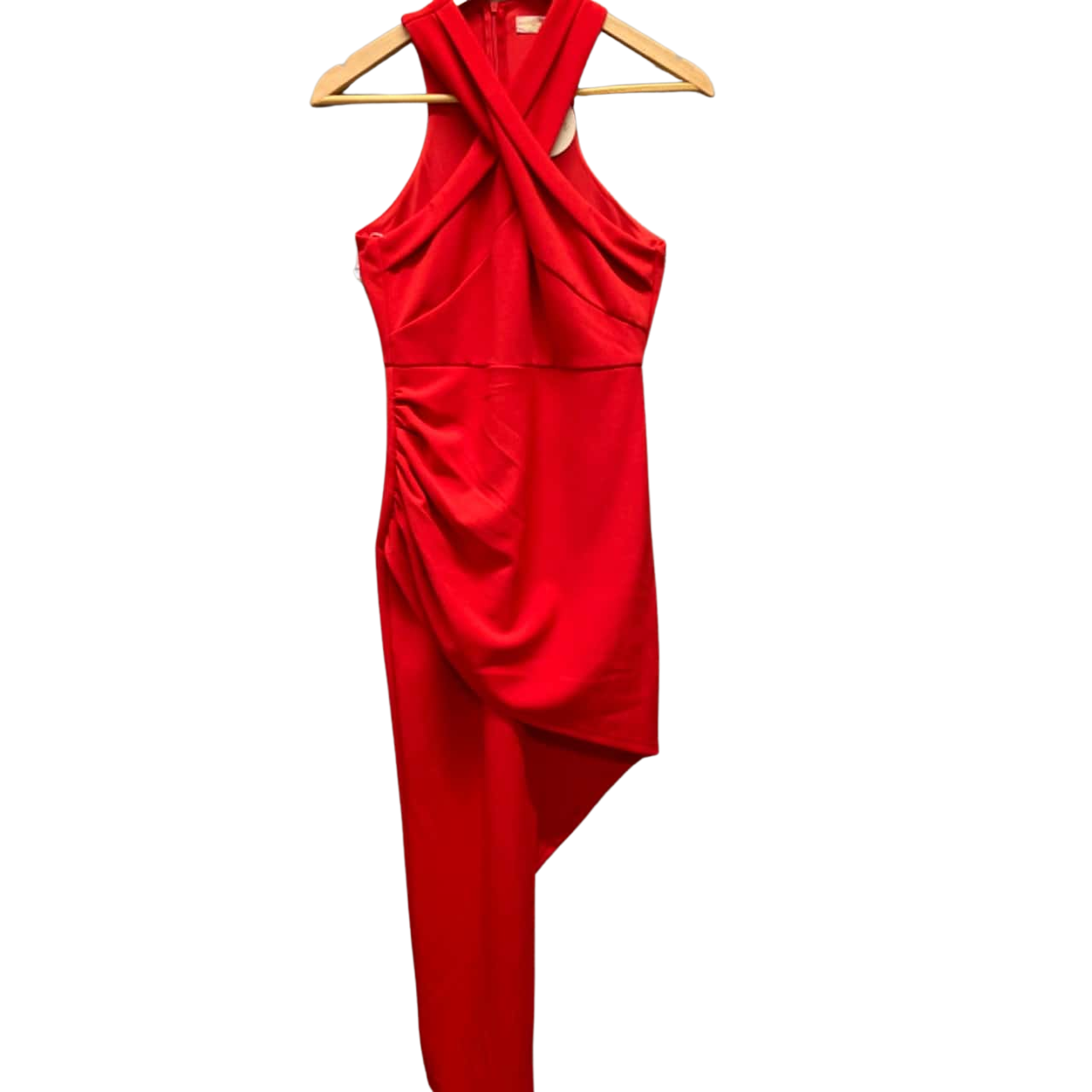 Womens Size 12 Cocktail Dress / Halter Neck Dress Red (s)