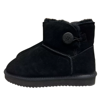 New With Tags OZ NATIVES UGG Women's  Size 40 Single Button Suede Boots Black   RRP: AUD$129.95