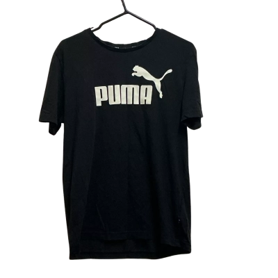 Puma Mens  Size M Short Sleeve T-shirt Black  / White 