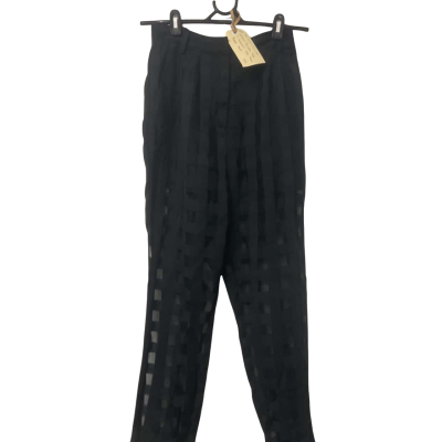 Womens Alice McCall Size 8 Black Sheer Checkered Casual Pants  