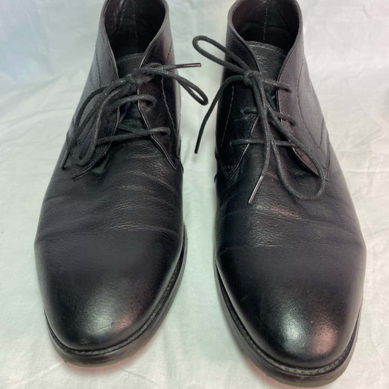 Oxford Mens Black Leather Boots