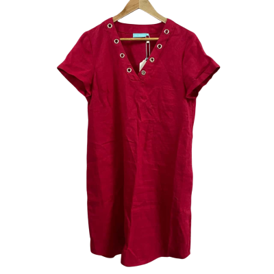 Blue Illusion Womens  Size M Eyelet Linen Dress Rouge