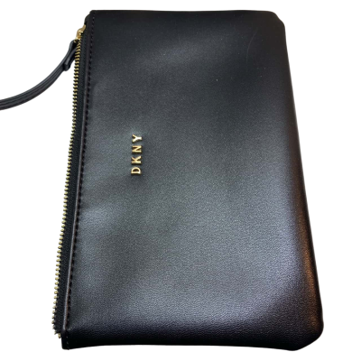 DKNY BRYANT SUTTON WRISLET POUCH WALLET IN BLACK