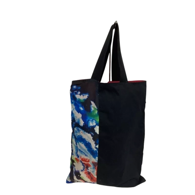 DOGSTAR -  Tote Bag Black  with Colourful Design