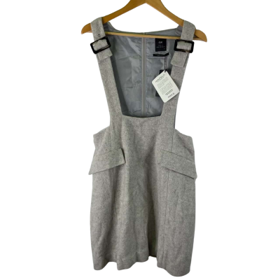 CUE Grey Wool Blend Pinafore Dress – Size 10