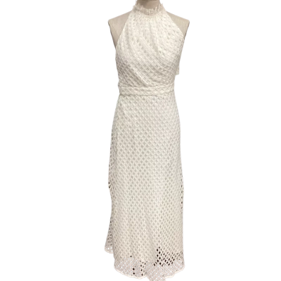 NEW - Stevie May Womens  Size S Halter Neck Dress White Lace