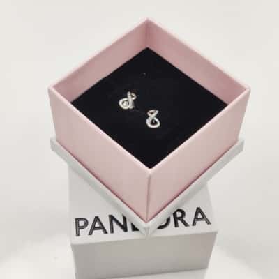 Pandora Infinity 925 Silver Studs With C.Z. Detail