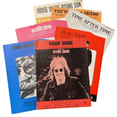 1960/1970’s Popular Songs Sheet Music Piano / Vocal / Guitar
