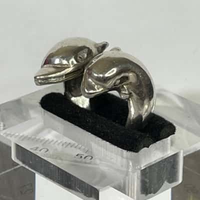  925 Marked Dolphin Ring 