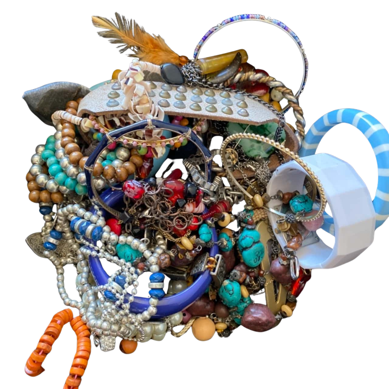 1kg Bag Of Assorted Used & Broken Jewellery(s)