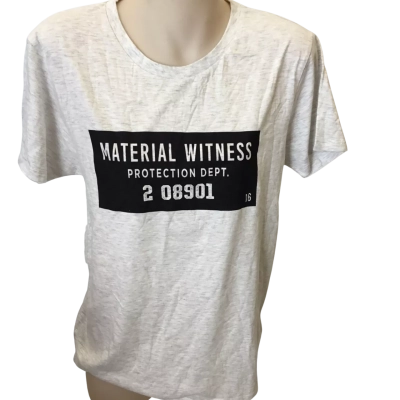 Material Witness Line Up Boyfriend T    BNWT   RRP $49.00