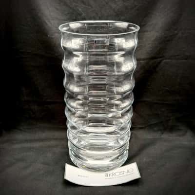 Large Krosno Rondo Vase In Great Condition - See Pics For Rondo Style & Size  (brica shelf)