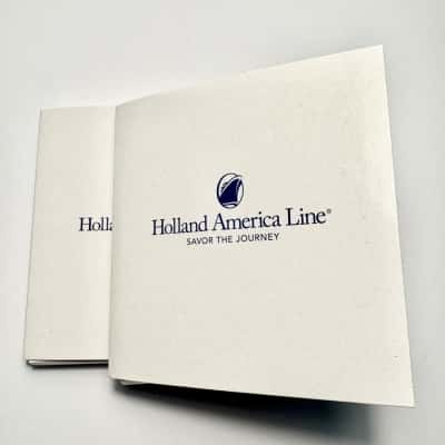 Set of 2 Holland America Line Collectible Ceramic Tile Coasters