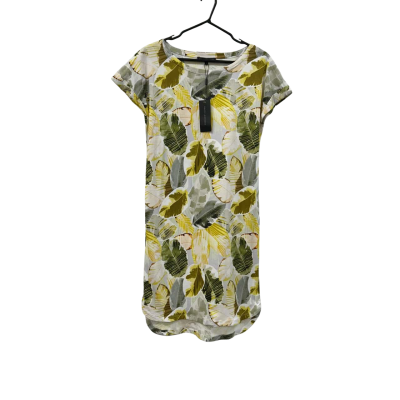 DAVID LAWRENCE IVORY ROBYN PRINTED DRESS. SIZE S