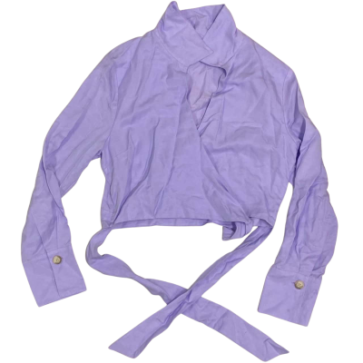 BNWT Witchery, Women’s Size 14, Purple, Collared, Open Front w/ Waist Sash Top