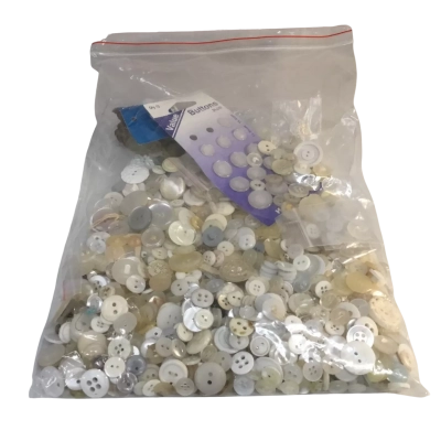 Assorted White Buttons as pictured