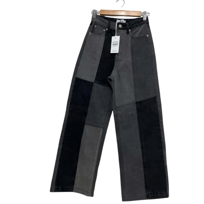 Chanda Womens  Size 6 Wide Leg Jeans Black  / Grey 