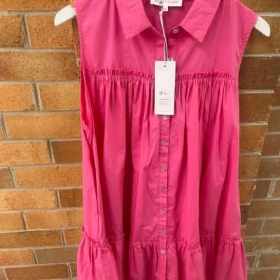 White Closet Womens  Size 12 Pink Dress 