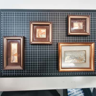 4x Chromolithograph Vintage Italian Artworks 