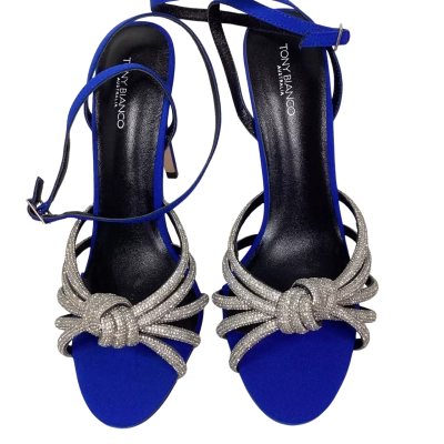 Tony Bianco ‘Kyla’ Womens Size 7 Heels Azure/ Silver/Black
