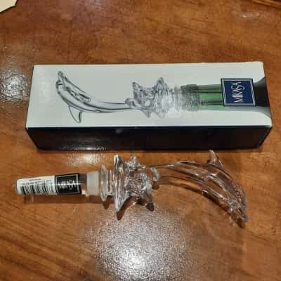 New With Original Tags MIKASA Crystal Dolphin Bottle Stoppers