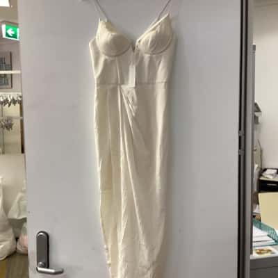 Zimmermann Womens  Size 10 Shoestring Strap Dress Off White 