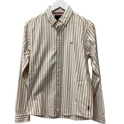 Scotch & Soda Mens  Size S Long Sleeve Shirt Brown 