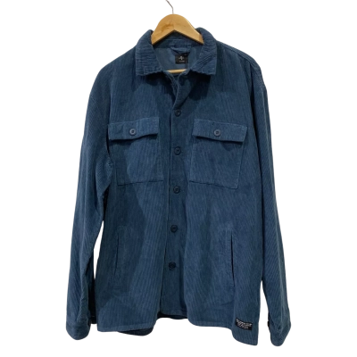 Thrills Mens button overshirt Teal XL